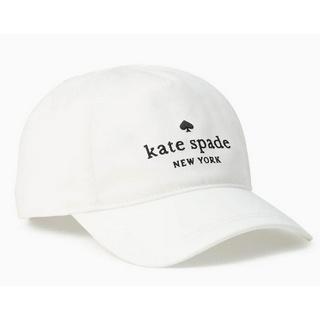 แท้💯% [ช้อปอเมริกา/เช็คใบเสร็จได้] Kate Spade Stacked Logo Baseball Cap หมวก