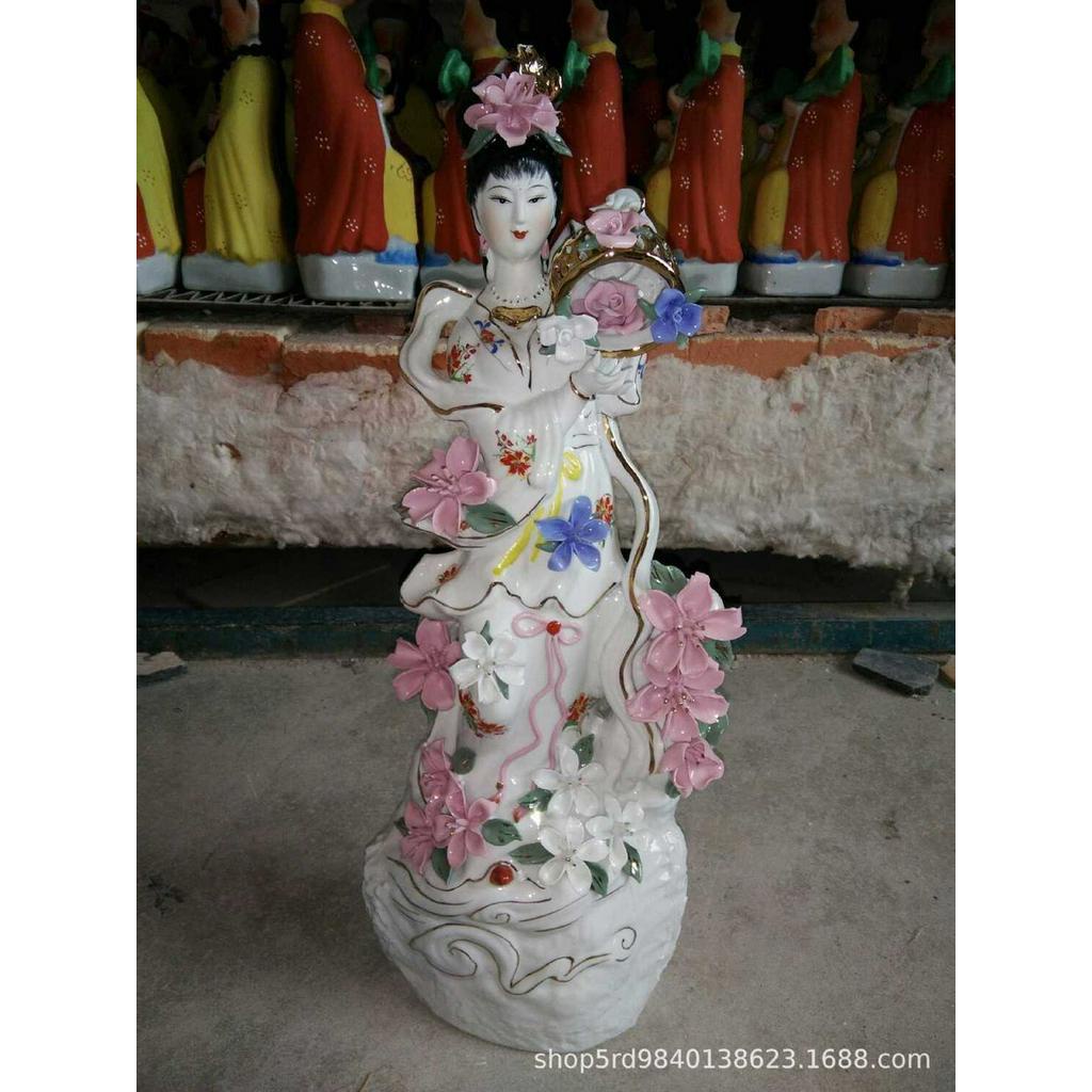 Lotus Fairy, Peach Blossom Goddess, Plum Blossom Fairy, Peony Goddess, Buddha Statue, Crafted Statue Decoration