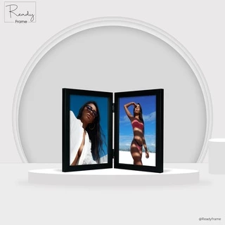 ReadyFrame I กรอบรูปคู่บานพับ ขนาด4x6นิ้ว กรอบรูปมินิมอลตกแต่งบ้าน Duo Photo Frame Size 4x6 Inch