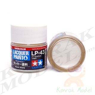 สีทามิย่าสูตรแล็คเกอร์ Tamiya Lacquer paint LP43 Pearl white 10ML