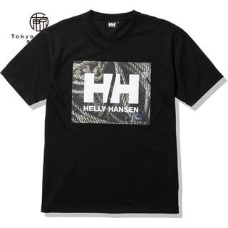 [100% Cotton] เสื้อยืดแขนสั้น ผ้าฝ้าย พิมพ์ลาย HELLY HANSEN สําหรับผู้ชาย และผู้หญิง