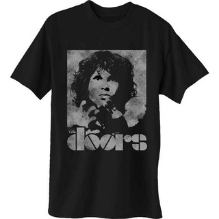 เสื้อยืดลําลอง แขนสั้น พิมพ์ลาย The Doors Breakthrough s Licensed Rock N Roll สีดํา เข้ากับทุกการแต่งกาย สําหรับผู้ชาย 6