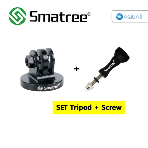Smatree Aluminum Tripod Mount + Long Screw Alumunium By Aquapro