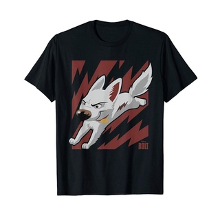 [S-5XL]ใหม่ เสื้อยืด พิมพ์ลาย Bolt The Super Dog สุดฮา อัตราการคืนสินค้าสูงมาก