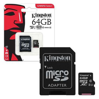 Kingston 64GB MicroSD XC Class10 80MB/s เมม64gb