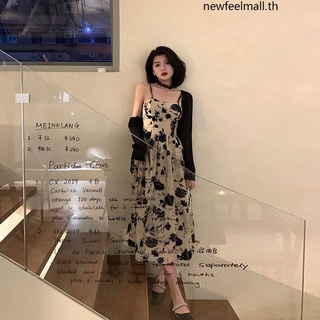 ใหม่ ชุดเอี๊ยมกระโปรง นิ่ม บาง พลัสไซซ์ อุณหภูมิ สําหรับผู้หญิง เดรสสาวอวบ ชุดเดรสสาวอวบ