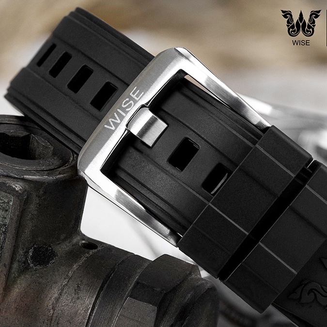 WISE สายนาฬิกา ยาง FKM รุ่น HITMAN แบบติดตัวเรือน ขนาด 20 mm.