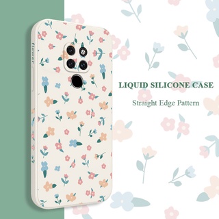 เคสโทรศัพท์มือถือ ซิลิโคน ลายดอกไม้ มีลายด้านข้าง สไตล์สร้างสรรค์ สําหรับ Huawei Mate 20 Pro P Smart 2021 Y7A Nova 5t