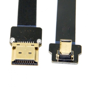 Chenyang CYFPV สายเคเบิล FPV Micro HDMI ตัวผู้ เป็น HDMI ตัวผู้ 50 ซม. 90 องศา สําหรับมัลติคอปเตอร์ FPV HDTV