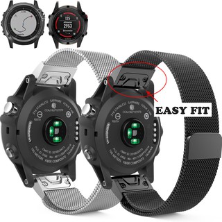 สายรัดข้อมือ 26มม Easy Fit ที่ถอดออกได้ง่ายสายรัดข้อมือมินิสเตรทสำหรับ Garmin Fenix 3 / HR / 5X