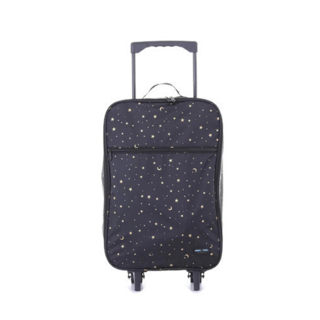 HAPITAS กระเป๋าลาก 2 ล้อ กระเป๋าลากแบบผ้า 20นิ้ว ลายStarry Black