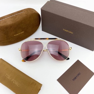 TOM FORD SEAN GOLD PINK MIRROR PINK SUNGLASSES แว่นกันแดดแบรนด์ทอมฟอร์ด เลนส์สีชมพู โอเวอร์ไซส์ อะไหล่สีทอง ลายกระ