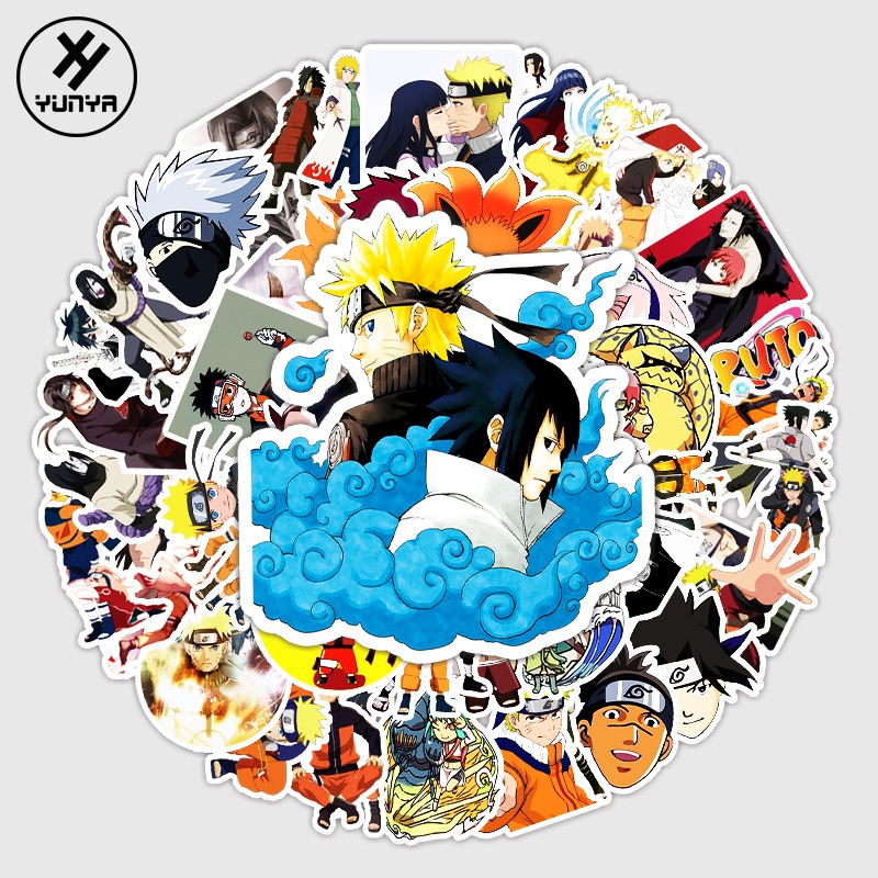 พร้อมส่งผ่าพิภพไททัน สติกเกอร์ไดคัท กันน้ำลายการ์ตูนอะนิเมะ Naruto 62แผ่น STICKER กันน้ำ
