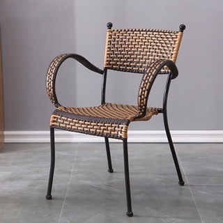 เก้าอี้ เก้าอี้หวายเทียม กลางแจ้ง ในสวน รับน้ำหนักได้มากถึง 150 Kg. Woven Chair goon_