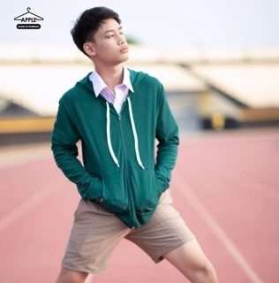 🌈(ส่งฟรี+ใช้โค้ดลดเหลือ82฿)🎈เสื้อแขนยาวฮู้ด มีซิปตรงกลาง ผ้าไม่บาง ไม่เป็นขุยขน
