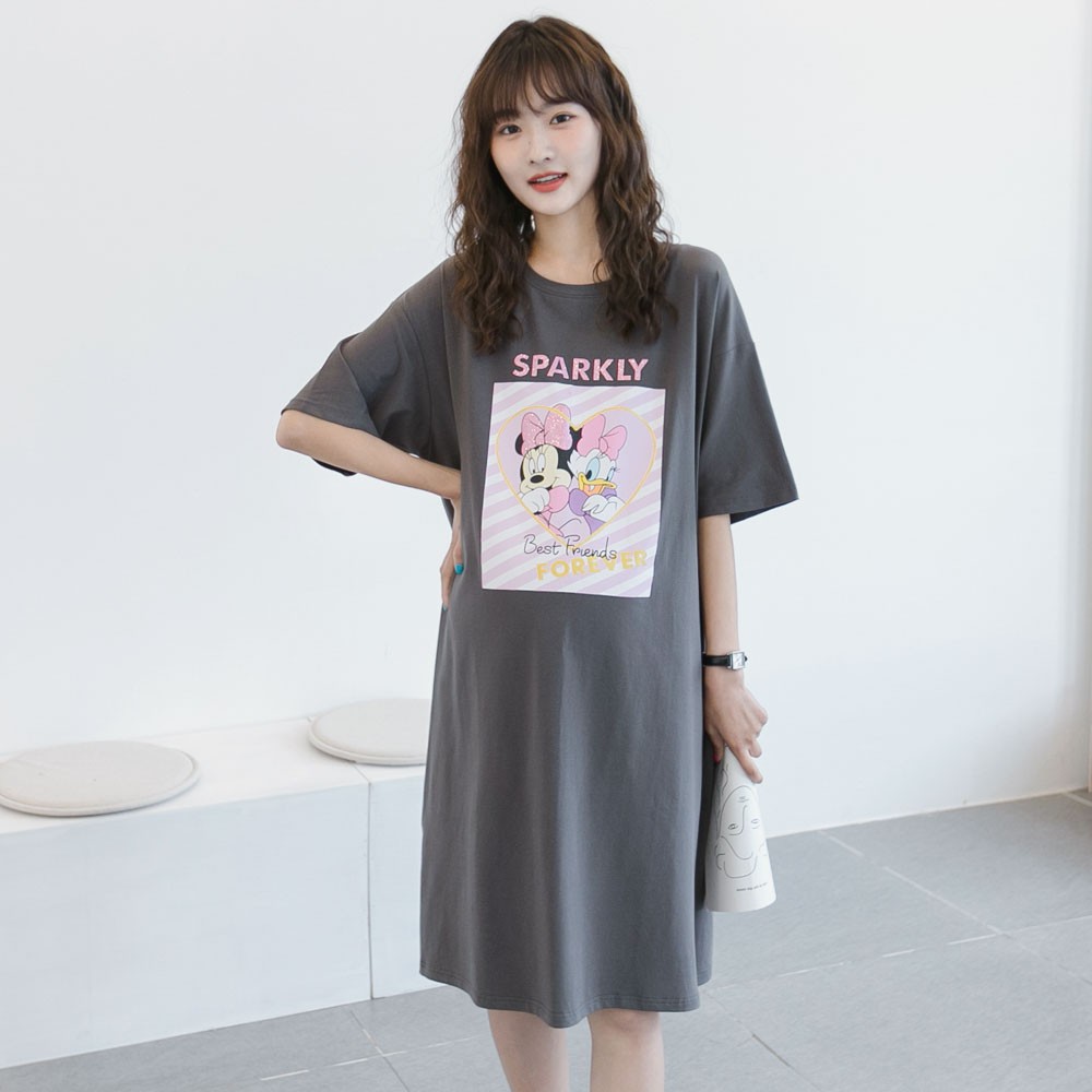 Monday 2020 ชุดเดรสคลุมท้องลายการ์ตูนสีคลุมโทน ลายสกรีนสีสวย สไตส์คุณแม่ยุคใหม่ - รูปที่ 4