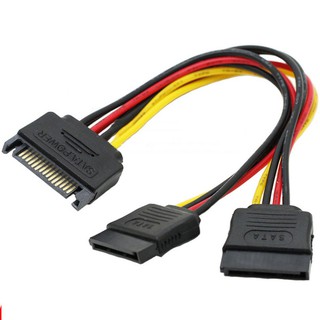 PS-01 สายแปลง 5 Pin SATA Power Cable Male to Female 2 SATA Splitter