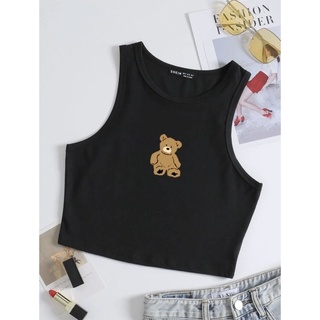 เสื้อกล้าม Crop 🐻‍❄️ Teddy bear พร้อมส่ง 💕