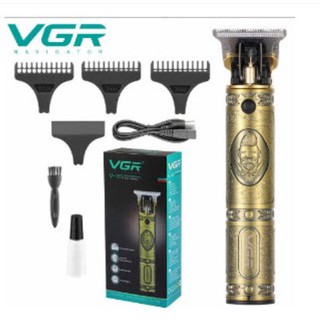 สินค้าพร้อมส่ง VGR V-085 ปัตเลี่ยนไร้สาย กันขอบ แต่งลาย สำหรับช่างมืออาชีพ ตัวเครื่องลายสไตล์วินเทจ