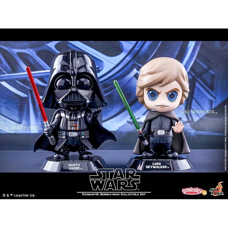 ของแท้💯 Hot Toys Star Wars Darth Vader &amp; Luke Skywalker Cosbaby (s)