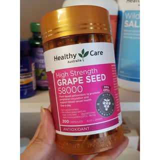 🍇สารสกัดเมล็ดองุ่น แบ่งขาย Healthy Care Grape Seed 58000mg ของแท้จากออสเตรเลีย (Exp.02/2025) แบ่งขายลองทาน 10, 30 แคปซูล