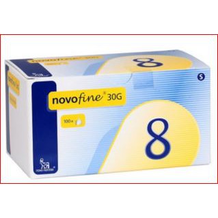 Novofine 30G 0.3X8mm 100 ชิ้น 1 กล่อง (09806)