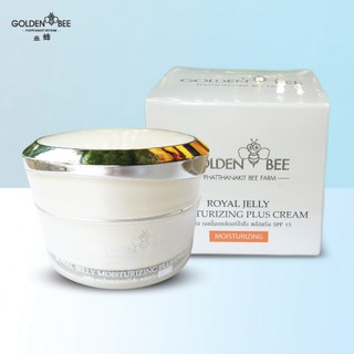 ครีมบำรุงผิวหน้านมผึ้ง พลัสครีม ขนาด 30g. SPF15 Royal Jelly Moisturizing Plus Cream SPF15 แบรนด์ Golden Bee