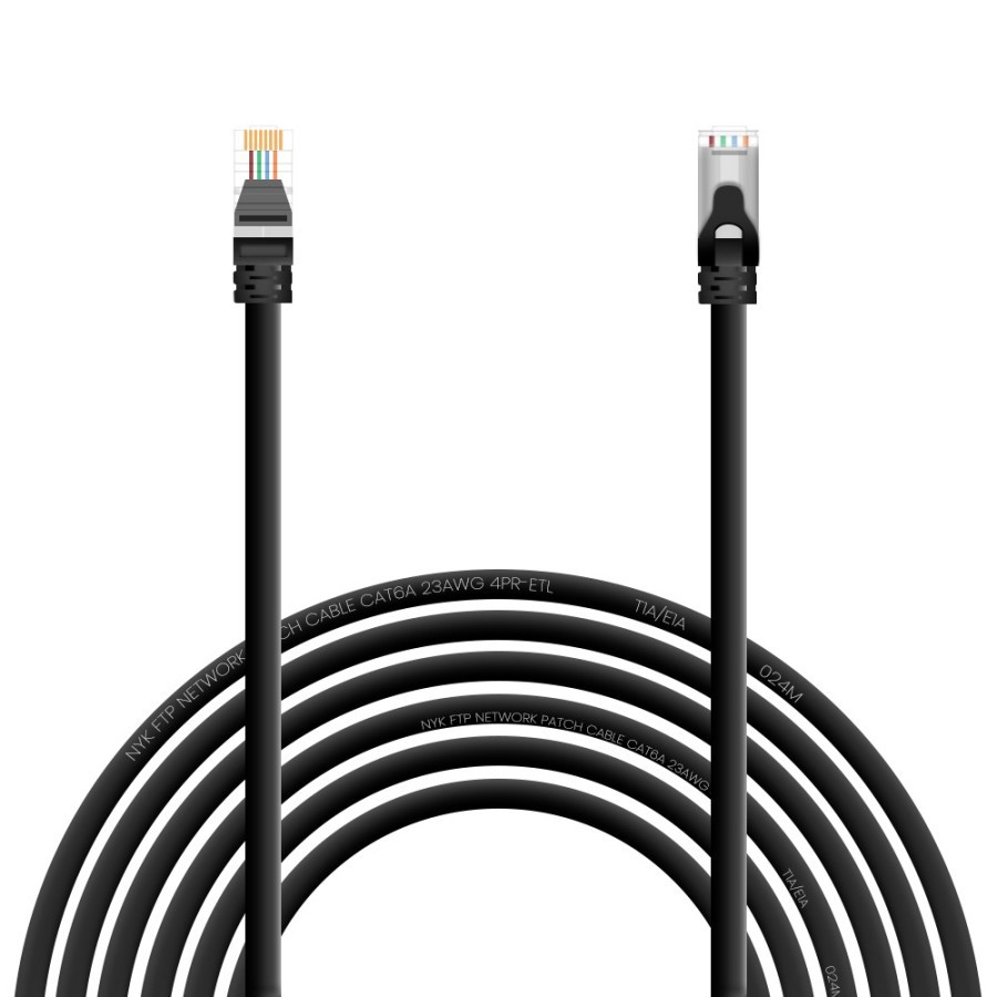 สาย Lan nik 25m cat 6a Ftp - สาย rj45 อินเทอร์เน็ต cat6a 6 25 เมตร