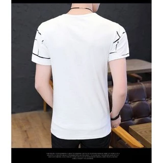 👕พร้อมส่งเสื้อยืดแฟชั่นผู้ชายลุคเกาหลี เนื้อผ้าดี ผ้าเนียนนุ่ม ใส่ไปไหนก็ดูเท่