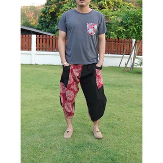 Samurai pants กางเกงซามูไร (ดอกไม้)