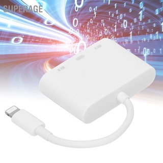 Superage For IOS to for Dual USB Expansion Dock Interface OTG Connector Hub Converter with Camera Reader