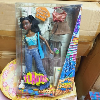 RARE 2003 MATTEL BARBIE Flavas Movable Arms Legs Body - Kiyoni Brown ตุ๊กตาบาร์บี้ ดัดได้ เฟลวาส C1965