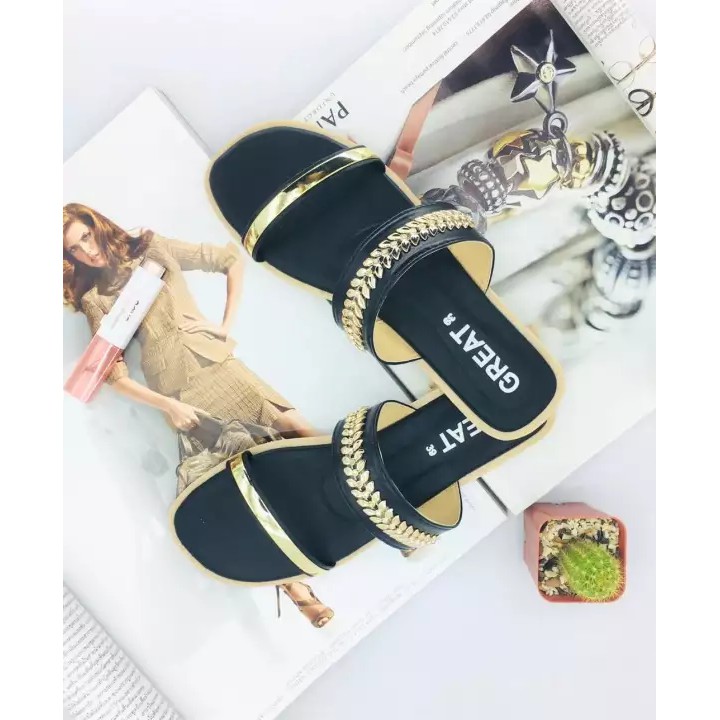 GREAT-A123 รองเท้าผู้หญิง รองเท้าแฟชั่นผู้หญิง ไซส์ใหญ่ สวยงาม พื้นนิ่ม เบา ใส่เที่ยวชิวๆ ไซส์36-45