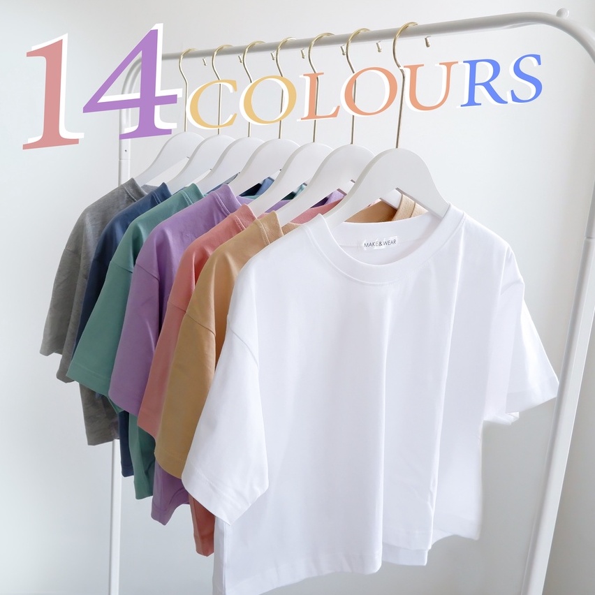 เก็บโค้ดลดหน้าร้าน เสื้อครอป งานไทย ทรงสวย ผ้าคอตตอน100% เสื้อครอปสีเยอะ 11