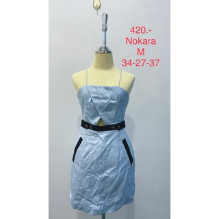 เดรสสั้น เดรสสายเดี่ยว เดรสผู้หญิง เดรสกระโปรงทรงสอบ NOKARA SIZE M