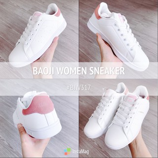 🔥ส่งฟรี🔥รองเท้าผ้าใบ Baoji BJW317 สีขาวชมพู