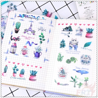 ❀  Ins - Tropical Plant Green Cactus Washi สติกเกอร์ สําหรับติดตกแต่ง ❀ สติกเกอร์ DIY แฟชั่น สําหรับตกแต่งสมุดไดอารี่ 6 แผ่น/ชุด