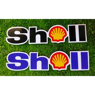 [1 แผ่น] สติกเกอร์แต่งรถ Shell ขนาด กว้าง 20.8 X สูง 4.6 เซนติเมตร มีให้เลือก 2 สี สีดำ สีน้ำเงิน