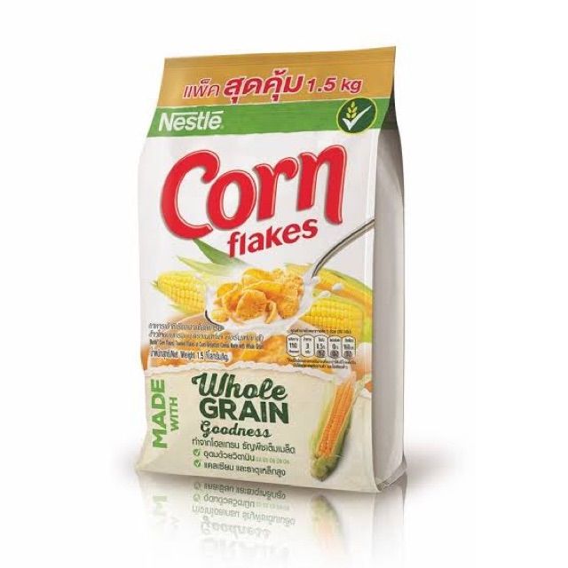 เนสท์เล่ คอร์นเฟลกส์ ซีเรียล ขนาด 1500 กรัม โฉมใหม่ (คอนเฟลก) Nestle Corn Flakes