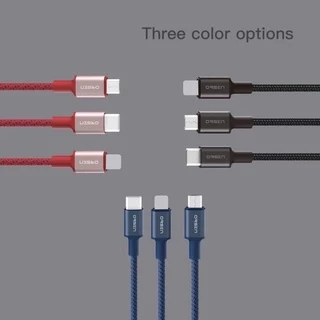 ราคาถูก Orsen by Eloop S9 / S9L / S9M / S9C สายชาร์จ ไนลอนถัก USB Data Cable 2.1A สำหรับ L/Micro USB/Type C