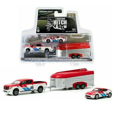 Greenlight 1/64 Racing Hitch & Tow Series 2 - 2019 BRE Nissan Titan XD Pro-4X and 2019 BRE Nissan 37