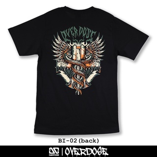 Overdose T-shirt เสื้อยืดคอกลม สีดำ รหัส BI-02(โอเวอโดส)