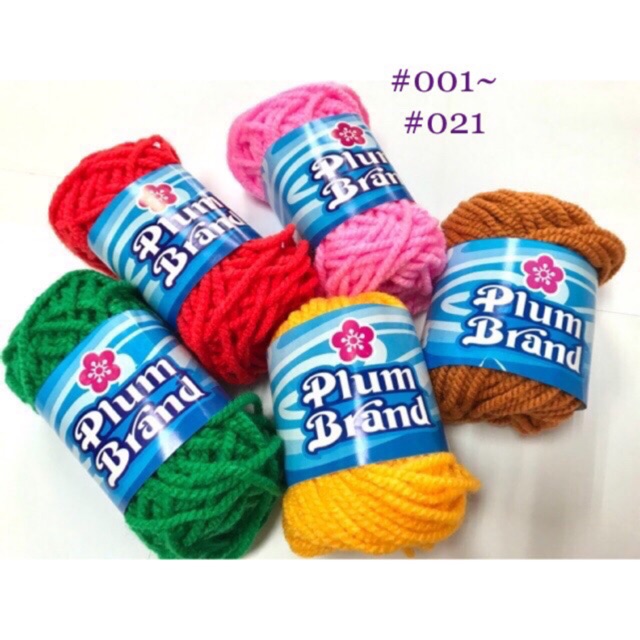 พลัมยี่ห้อ Wool/ Benang Kait Benang Tebal พรม/ ด้ายพรม/ เส้นด้ายพรม Wina 25 กรัม 1/2