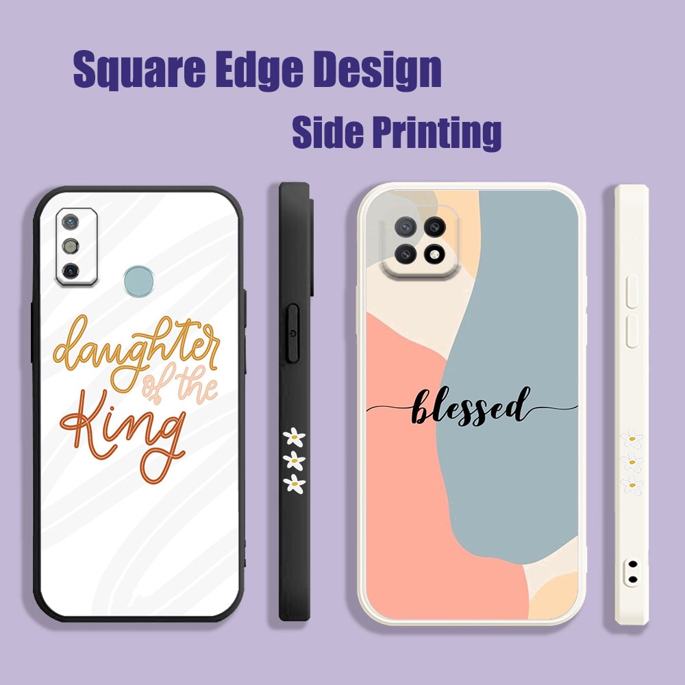 Bible verse Scripture FQM08 สําหรับ iPhone 11 Pro Max 12 6 6s Plus SE เคสโทรศัพท์ขอบสี่เหลี่ยม