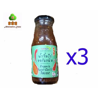 Lumlum Organic Sweet Chilli Sauce 200 grams 3 glasse of bottles ลัมลัม น้ำจิ้มไก่ ออร์แกนิค 200 กรัม 3 ขวด