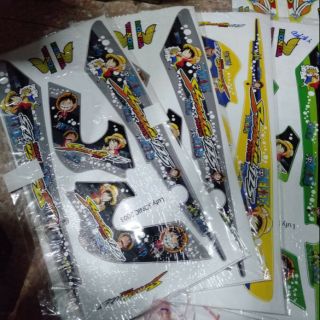 สติกเกอร์รถมอเตอร์ไซค์ sonic ปี 2003ลายลูฟี่
