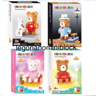 Legonano เลโก้ นาโน lego nano nanoblock หมี teddy bear set4กล่อง