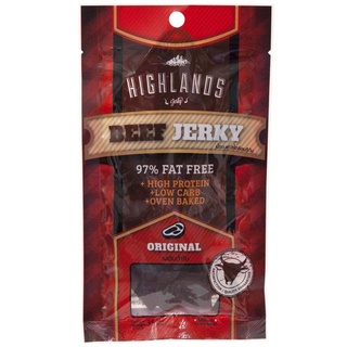 ไฮแลนด์เจอร์กี้เนื้ออบแห้งสไตล์อเมริกันรสออริจินัล 35กรัม Highland Jerky Dried Beef American Style Original 35g.