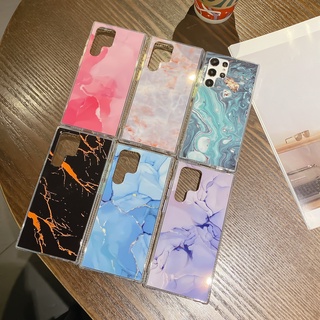 แฟชั่น งดงาม หลิวลี่ หินอ่อน เคส Samsung Galaxy S22 Ultra S21FE S22Plus S21 Ultra S21Plus S20FE Case แฟชั่น เรียบง่าย กันรอยขีดข่วน ป้องกันการหล่น ซิลิโคนนิ่ม เคส