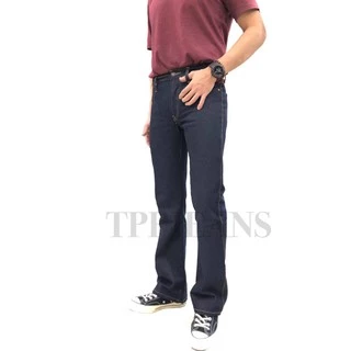Bootcut DarkBlue Denim กางเกงยีนส์ขาม้าชาย ทรงสวย งานตัดเย็บอย่างดี ป้ายหนังแท้ Size 28-38